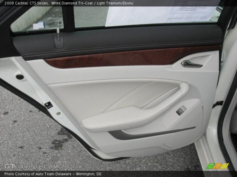 White Diamond Tri-Coat / Light Titanium/Ebony 2008 Cadillac CTS Sedan