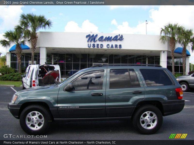 Onyx Green Pearlcoat / Sandstone 2003 Jeep Grand Cherokee Laredo