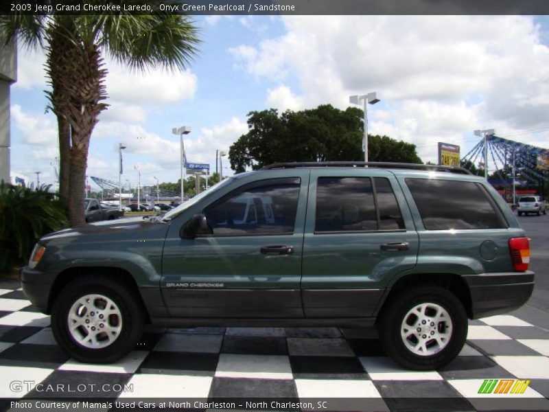 Onyx Green Pearlcoat / Sandstone 2003 Jeep Grand Cherokee Laredo