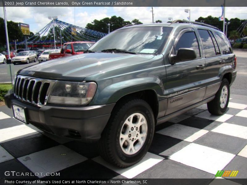 Onyx Green Pearlcoat / Sandstone 2003 Jeep Grand Cherokee Laredo