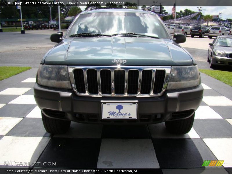 Onyx Green Pearlcoat / Sandstone 2003 Jeep Grand Cherokee Laredo