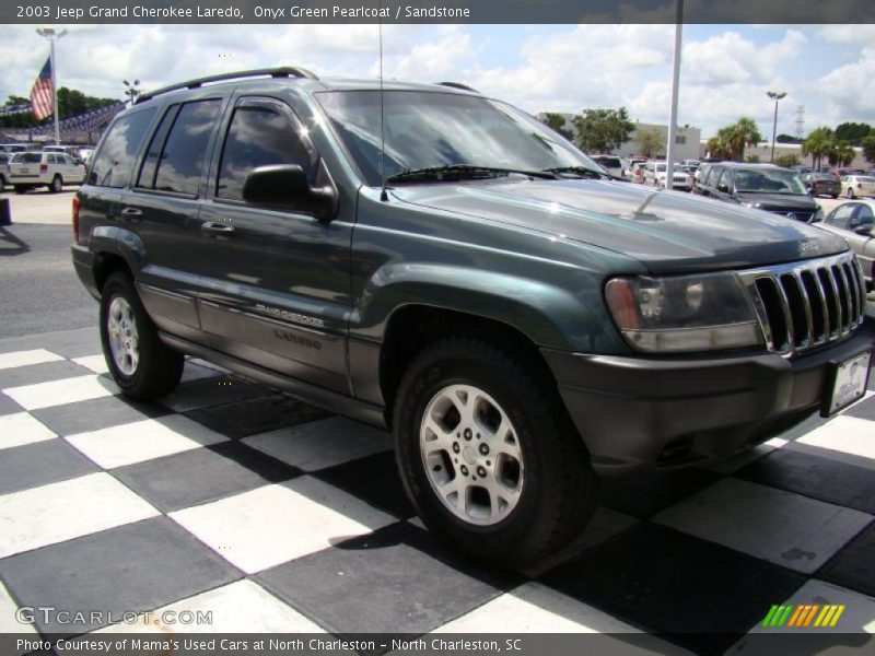 Onyx Green Pearlcoat / Sandstone 2003 Jeep Grand Cherokee Laredo
