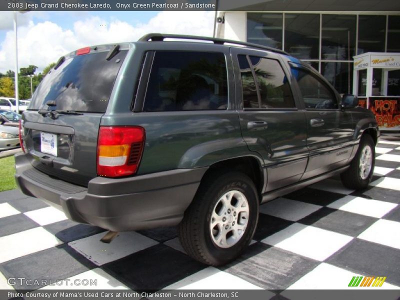 Onyx Green Pearlcoat / Sandstone 2003 Jeep Grand Cherokee Laredo