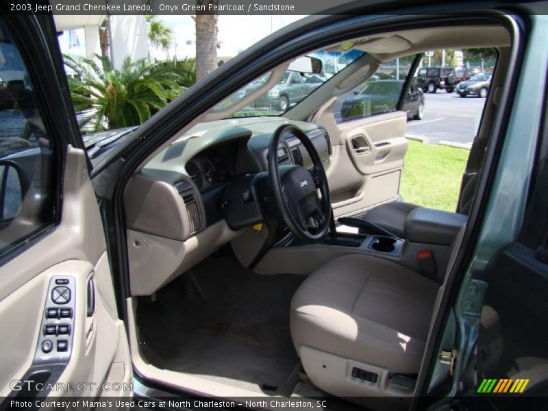 Onyx Green Pearlcoat / Sandstone 2003 Jeep Grand Cherokee Laredo