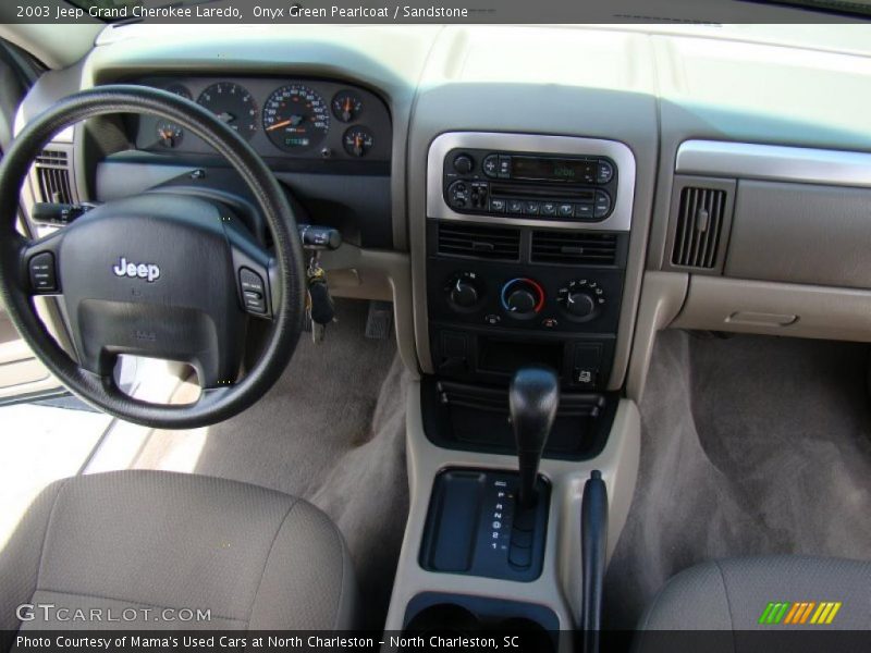 Onyx Green Pearlcoat / Sandstone 2003 Jeep Grand Cherokee Laredo