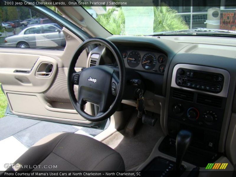 Onyx Green Pearlcoat / Sandstone 2003 Jeep Grand Cherokee Laredo