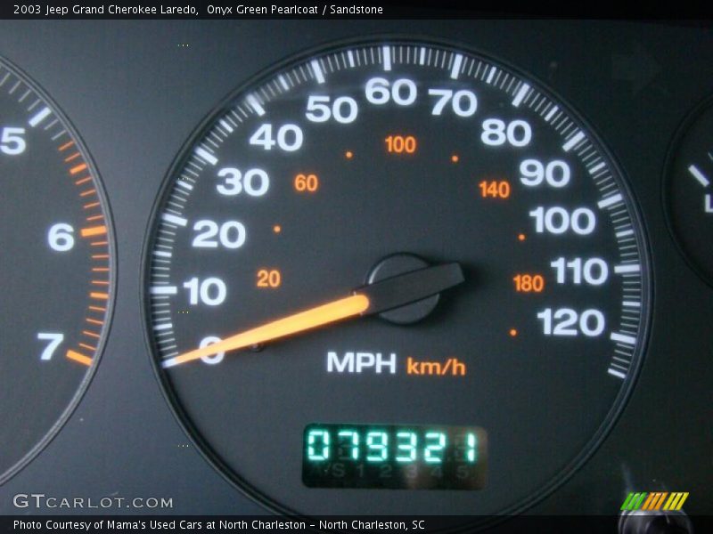 Onyx Green Pearlcoat / Sandstone 2003 Jeep Grand Cherokee Laredo