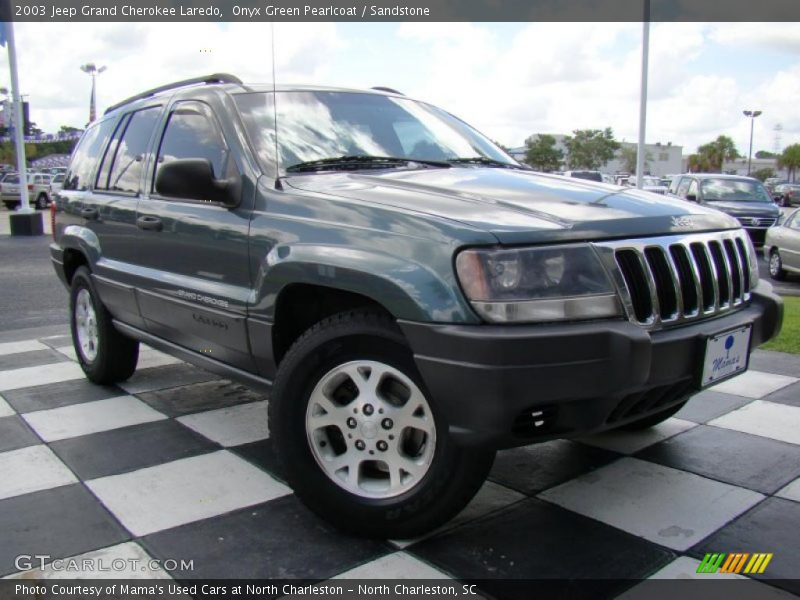 Onyx Green Pearlcoat / Sandstone 2003 Jeep Grand Cherokee Laredo