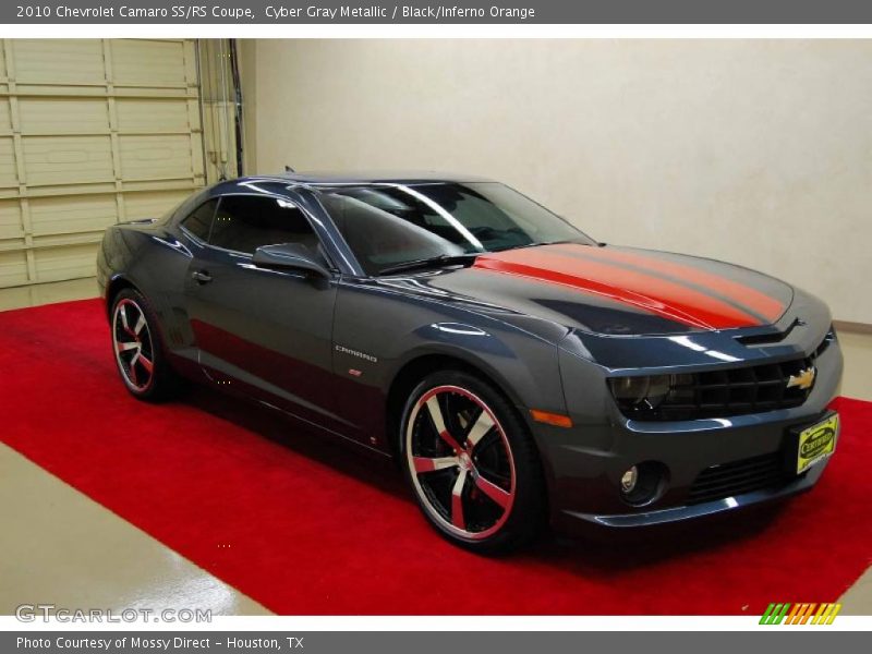 Cyber Gray Metallic / Black/Inferno Orange 2010 Chevrolet Camaro SS/RS Coupe