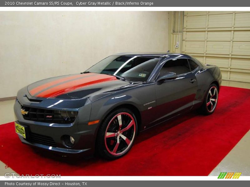 Cyber Gray Metallic / Black/Inferno Orange 2010 Chevrolet Camaro SS/RS Coupe