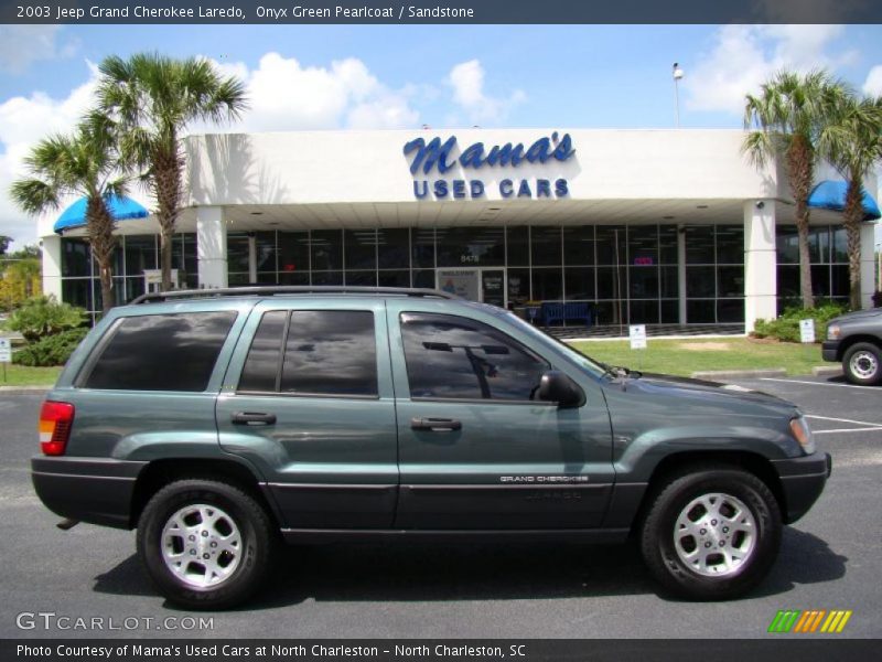 Onyx Green Pearlcoat / Sandstone 2003 Jeep Grand Cherokee Laredo