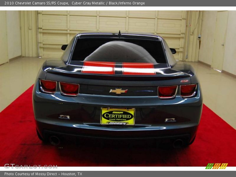 Cyber Gray Metallic / Black/Inferno Orange 2010 Chevrolet Camaro SS/RS Coupe