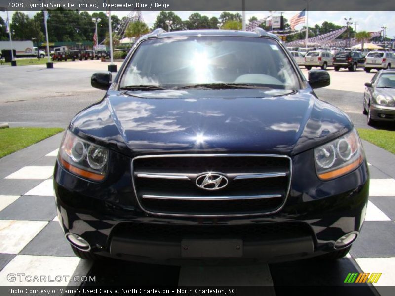 Deepwater Blue / Beige 2008 Hyundai Santa Fe Limited