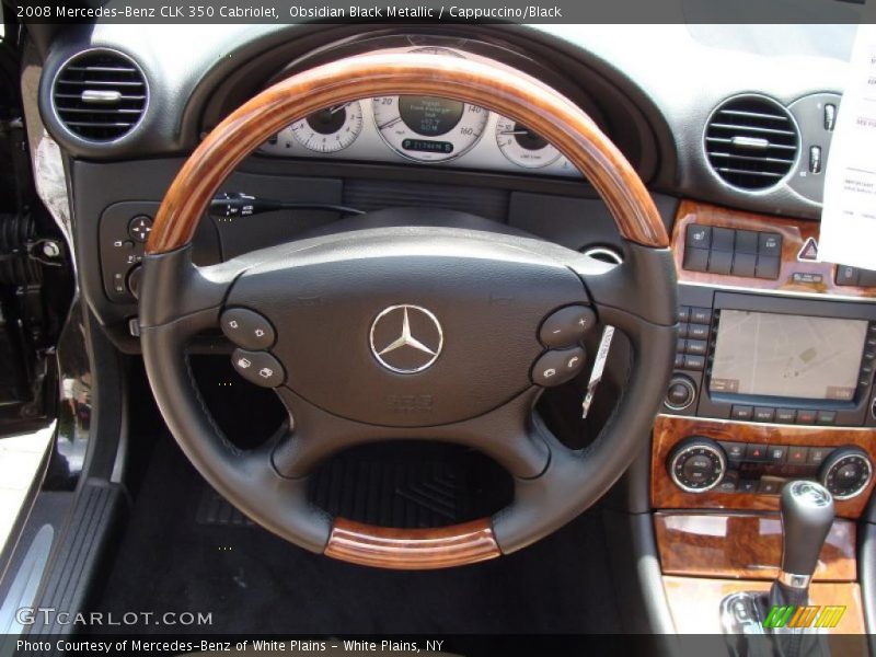 Obsidian Black Metallic / Cappuccino/Black 2008 Mercedes-Benz CLK 350 Cabriolet