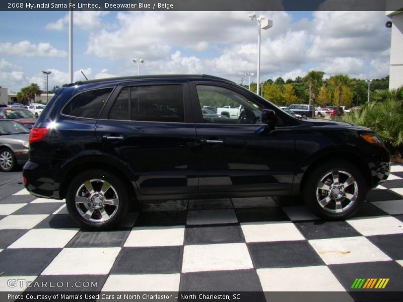 Deepwater Blue / Beige 2008 Hyundai Santa Fe Limited