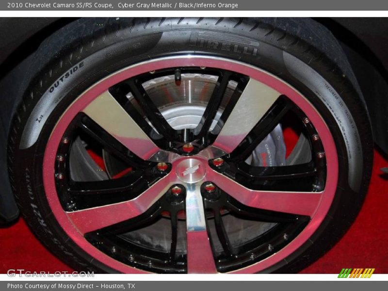 Cyber Gray Metallic / Black/Inferno Orange 2010 Chevrolet Camaro SS/RS Coupe