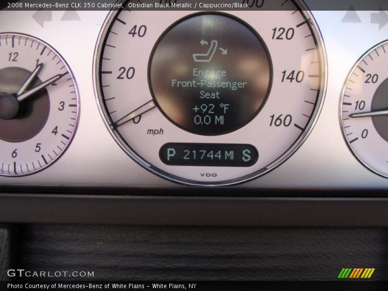 Obsidian Black Metallic / Cappuccino/Black 2008 Mercedes-Benz CLK 350 Cabriolet