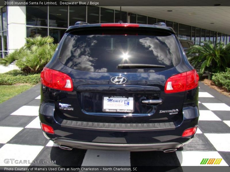 Deepwater Blue / Beige 2008 Hyundai Santa Fe Limited