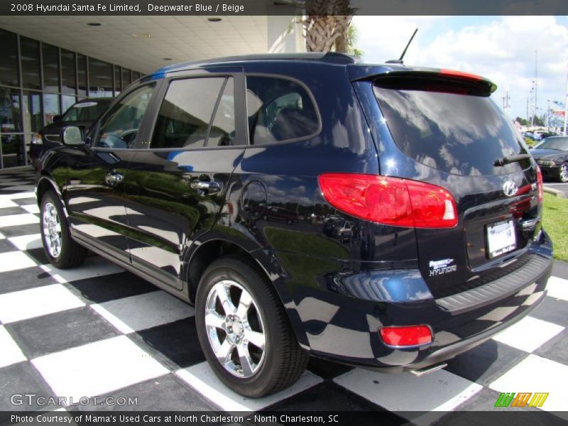 Deepwater Blue / Beige 2008 Hyundai Santa Fe Limited