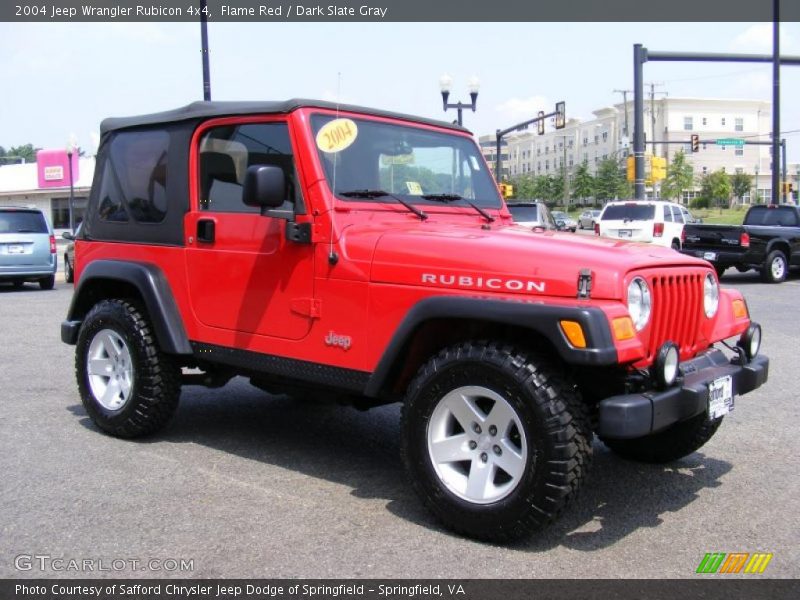 Flame Red / Dark Slate Gray 2004 Jeep Wrangler Rubicon 4x4