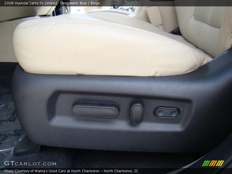 Deepwater Blue / Beige 2008 Hyundai Santa Fe Limited