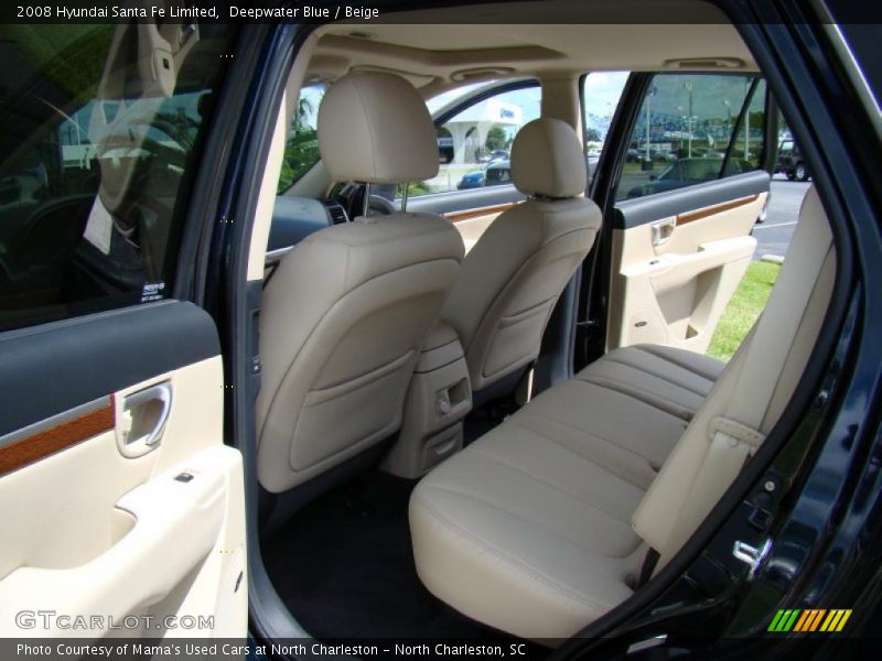 Deepwater Blue / Beige 2008 Hyundai Santa Fe Limited