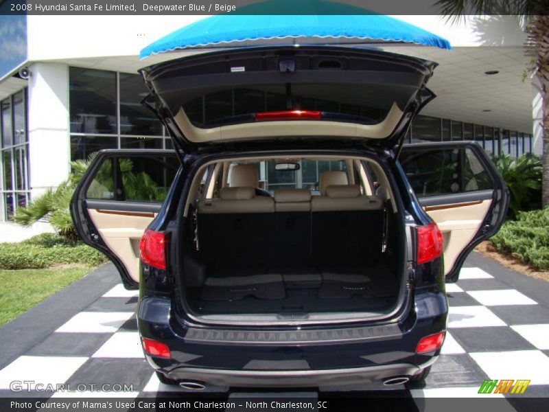 Deepwater Blue / Beige 2008 Hyundai Santa Fe Limited