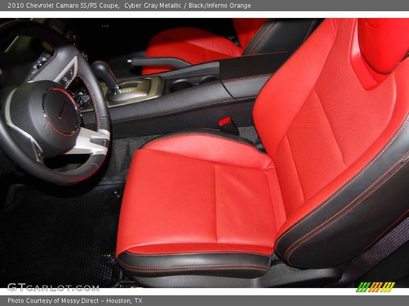 Cyber Gray Metallic / Black/Inferno Orange 2010 Chevrolet Camaro SS/RS Coupe