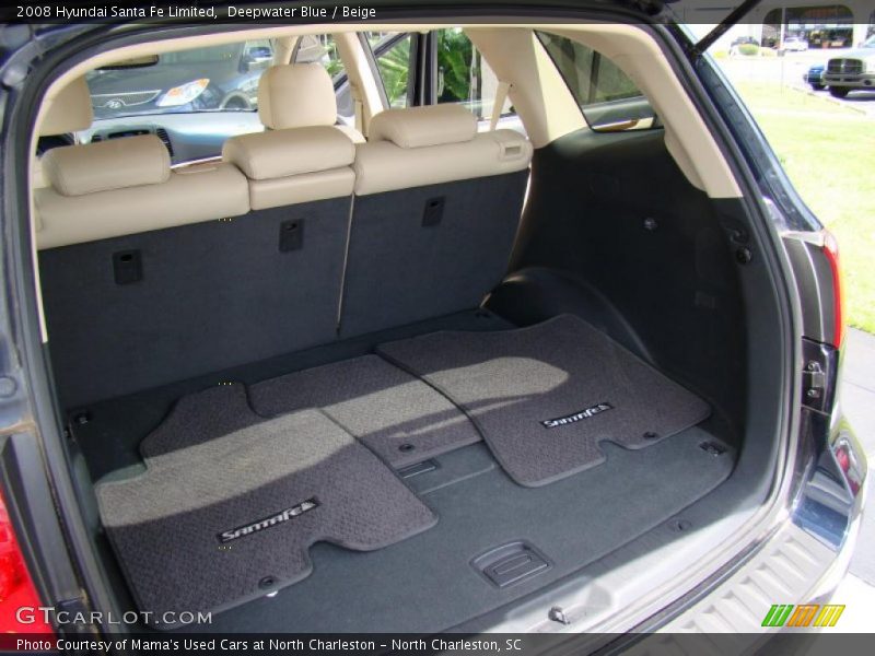 Deepwater Blue / Beige 2008 Hyundai Santa Fe Limited