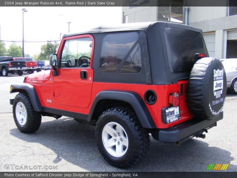 Flame Red / Dark Slate Gray 2004 Jeep Wrangler Rubicon 4x4