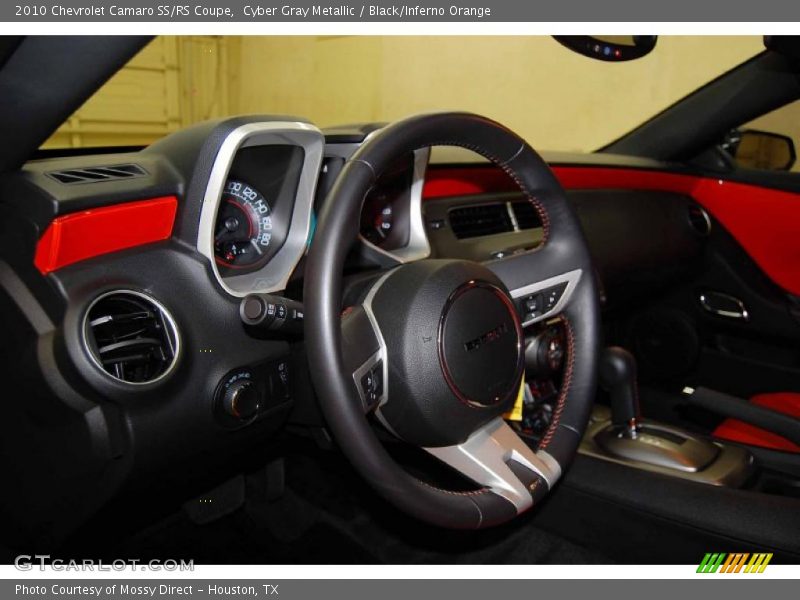 Cyber Gray Metallic / Black/Inferno Orange 2010 Chevrolet Camaro SS/RS Coupe
