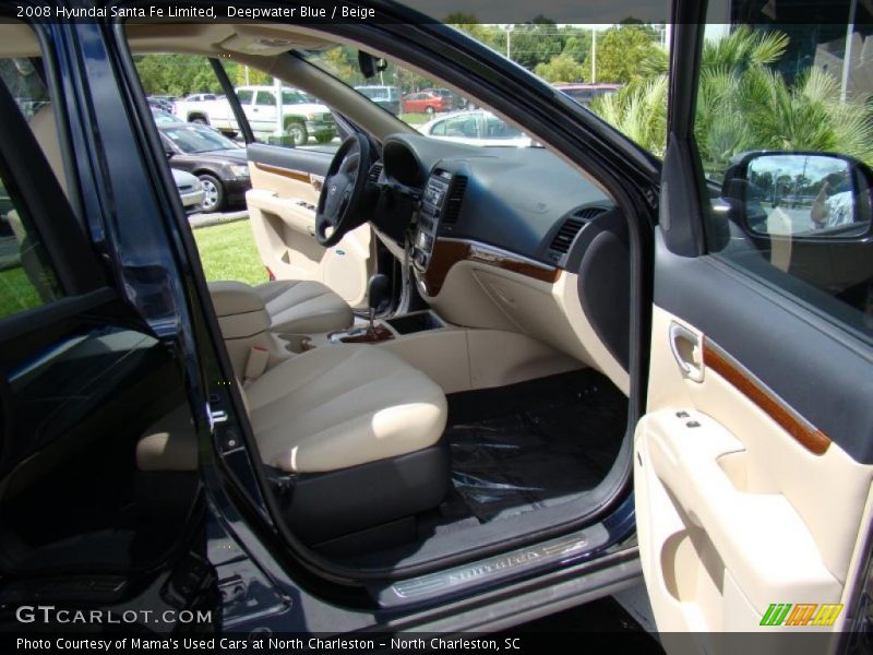 Deepwater Blue / Beige 2008 Hyundai Santa Fe Limited