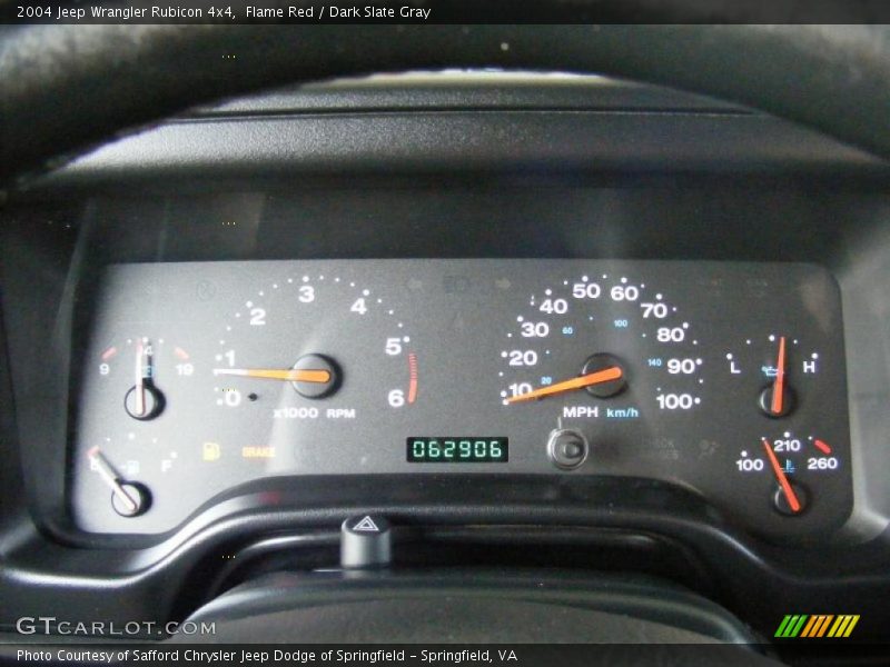 Flame Red / Dark Slate Gray 2004 Jeep Wrangler Rubicon 4x4