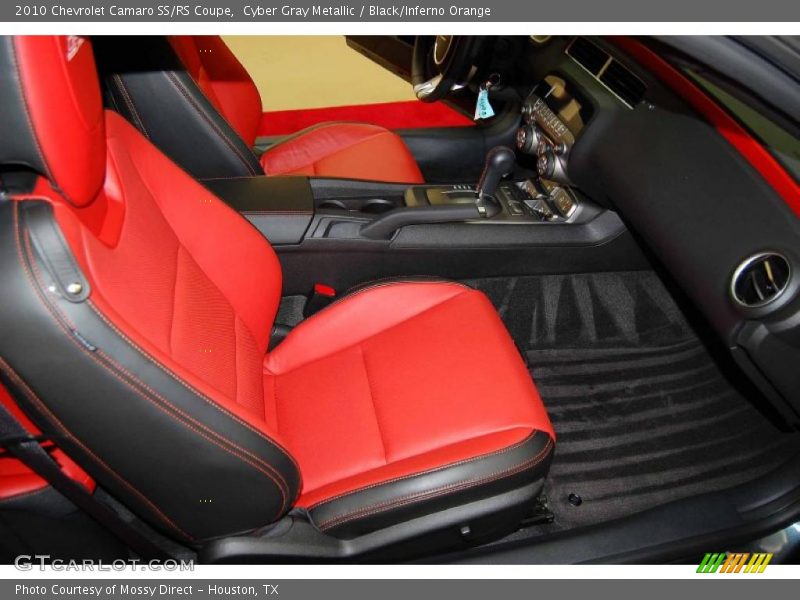 Cyber Gray Metallic / Black/Inferno Orange 2010 Chevrolet Camaro SS/RS Coupe