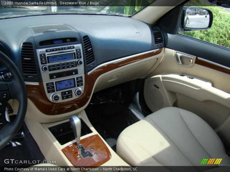 Deepwater Blue / Beige 2008 Hyundai Santa Fe Limited