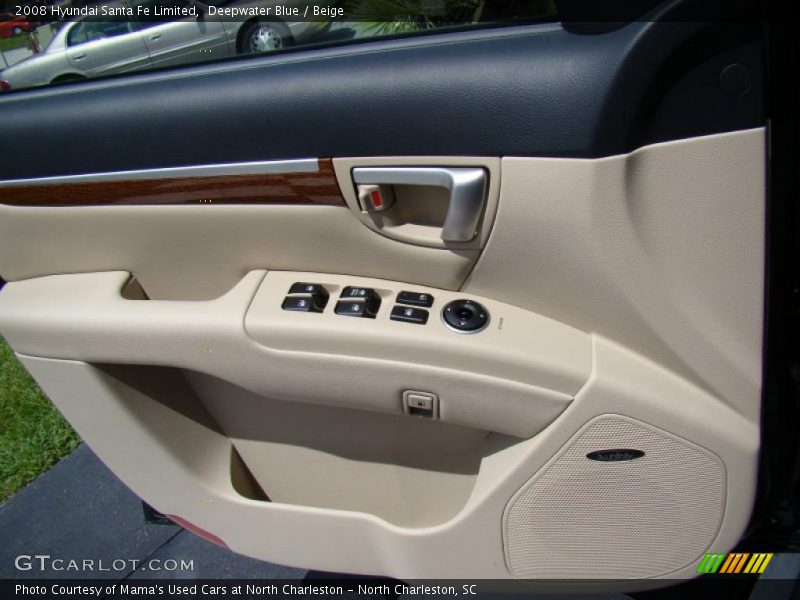 Deepwater Blue / Beige 2008 Hyundai Santa Fe Limited