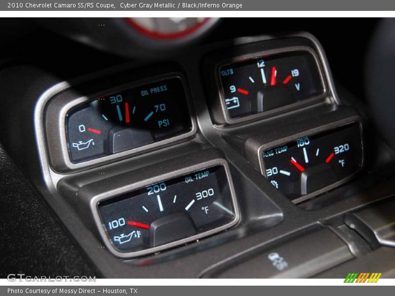 Cyber Gray Metallic / Black/Inferno Orange 2010 Chevrolet Camaro SS/RS Coupe