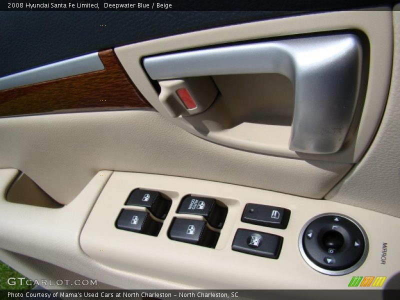 Deepwater Blue / Beige 2008 Hyundai Santa Fe Limited