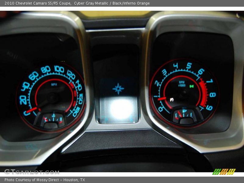 Cyber Gray Metallic / Black/Inferno Orange 2010 Chevrolet Camaro SS/RS Coupe