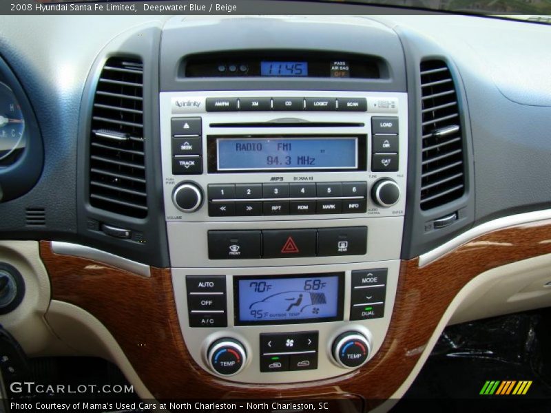 Deepwater Blue / Beige 2008 Hyundai Santa Fe Limited