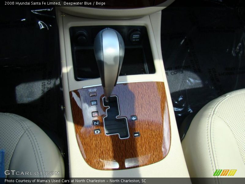 Deepwater Blue / Beige 2008 Hyundai Santa Fe Limited