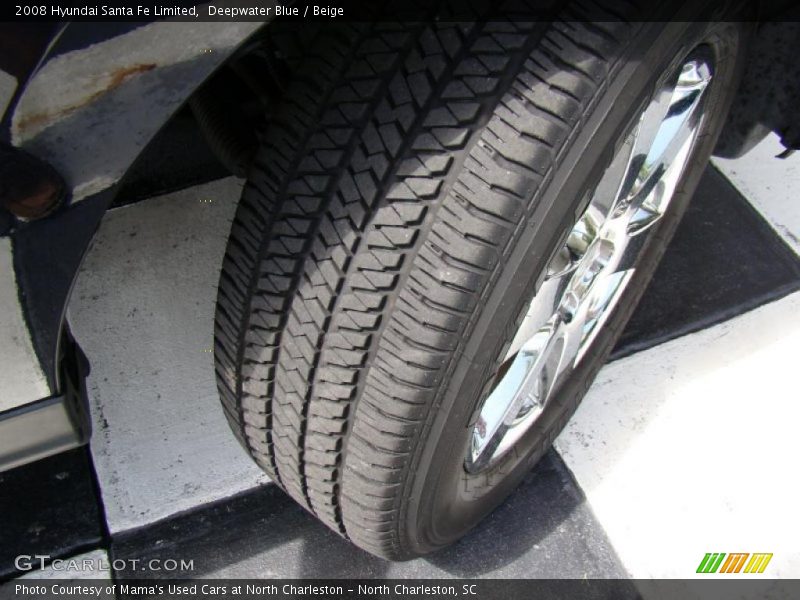 Deepwater Blue / Beige 2008 Hyundai Santa Fe Limited