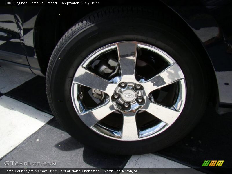 Deepwater Blue / Beige 2008 Hyundai Santa Fe Limited