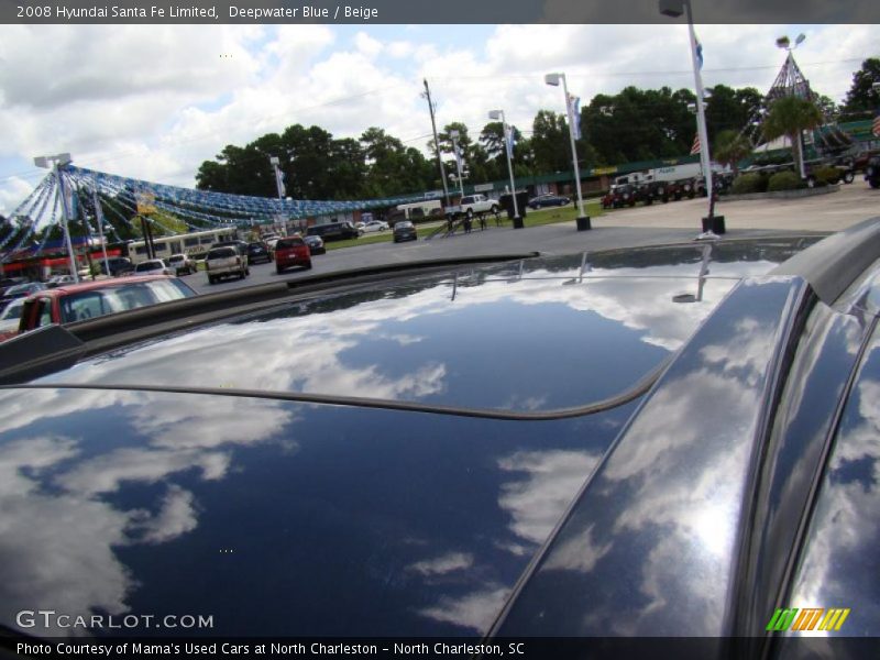Deepwater Blue / Beige 2008 Hyundai Santa Fe Limited
