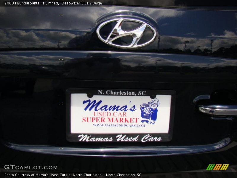 Deepwater Blue / Beige 2008 Hyundai Santa Fe Limited