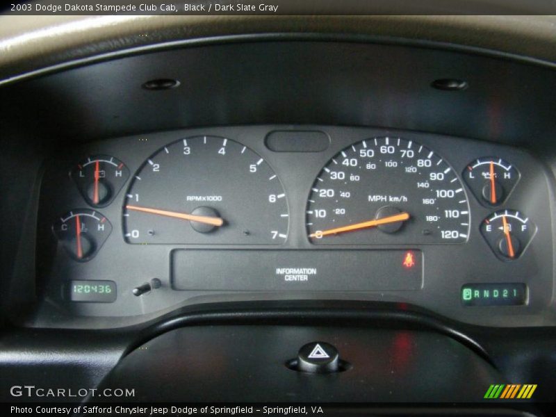 Black / Dark Slate Gray 2003 Dodge Dakota Stampede Club Cab