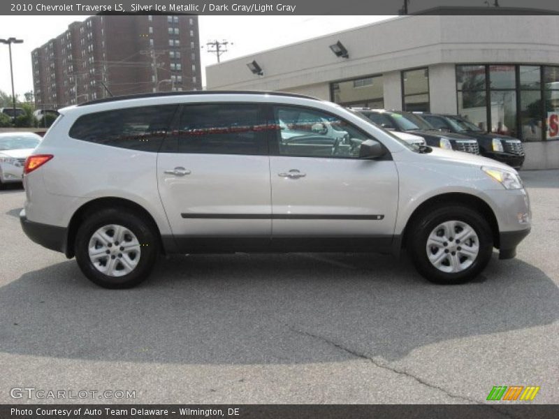 Silver Ice Metallic / Dark Gray/Light Gray 2010 Chevrolet Traverse LS