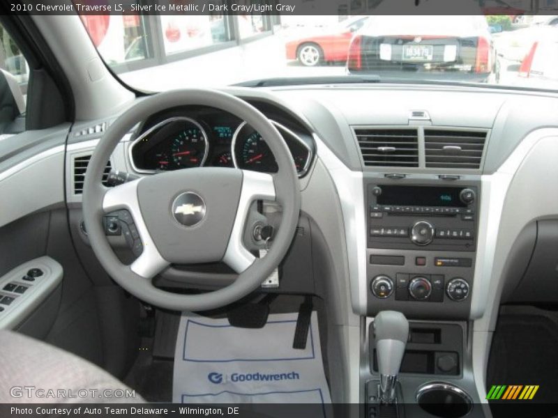 Silver Ice Metallic / Dark Gray/Light Gray 2010 Chevrolet Traverse LS