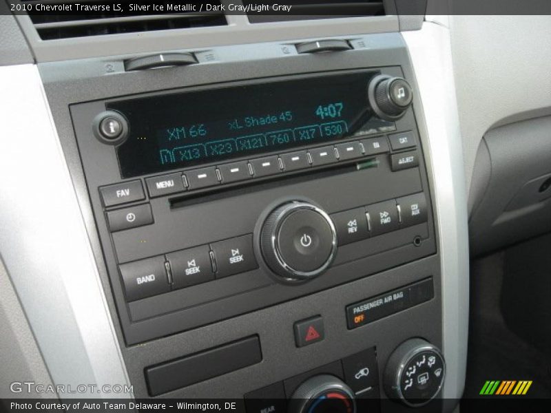 Silver Ice Metallic / Dark Gray/Light Gray 2010 Chevrolet Traverse LS