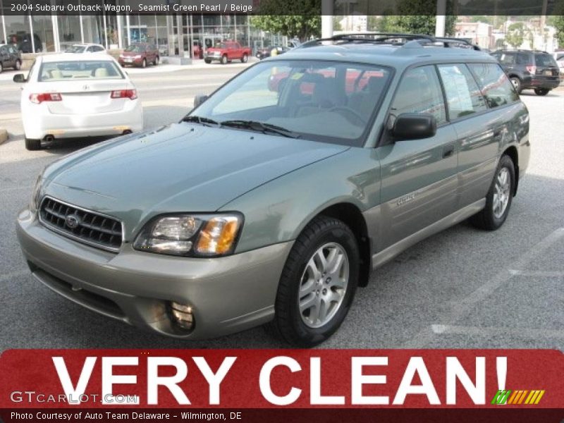 Seamist Green Pearl / Beige 2004 Subaru Outback Wagon